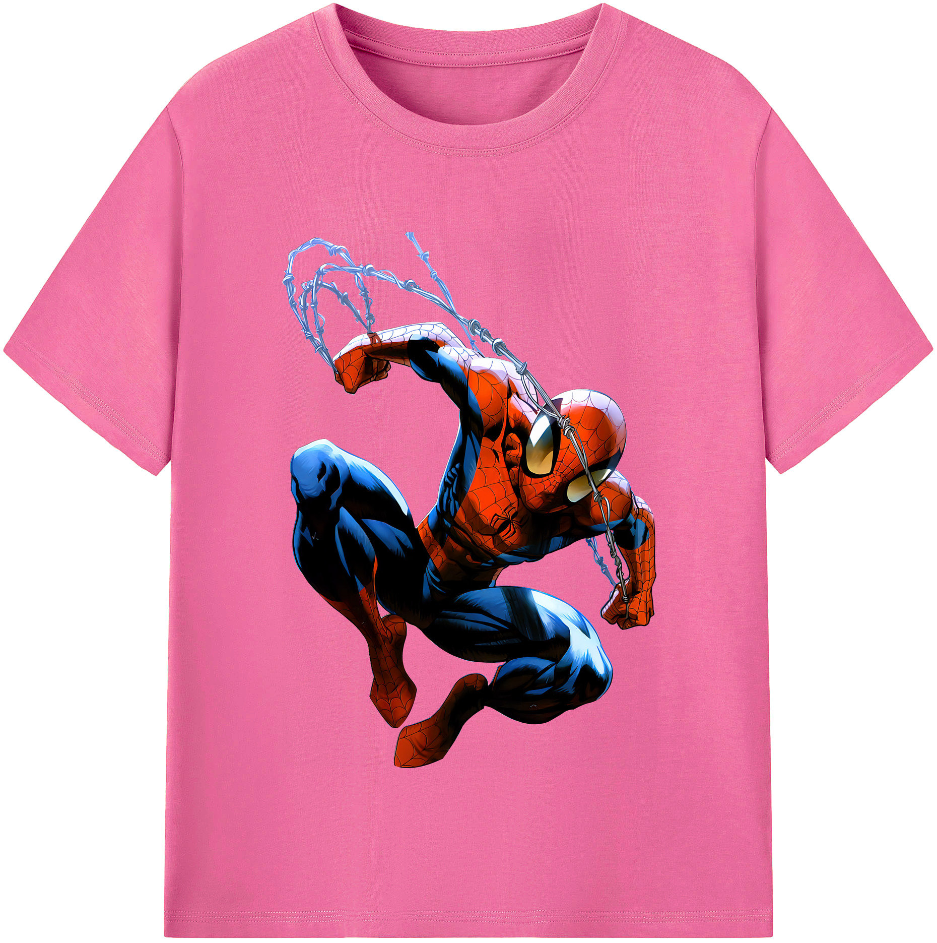 （画像用） Spider Man スパイダーマン レディースカジュアルプリントTシャツ（綿100％）